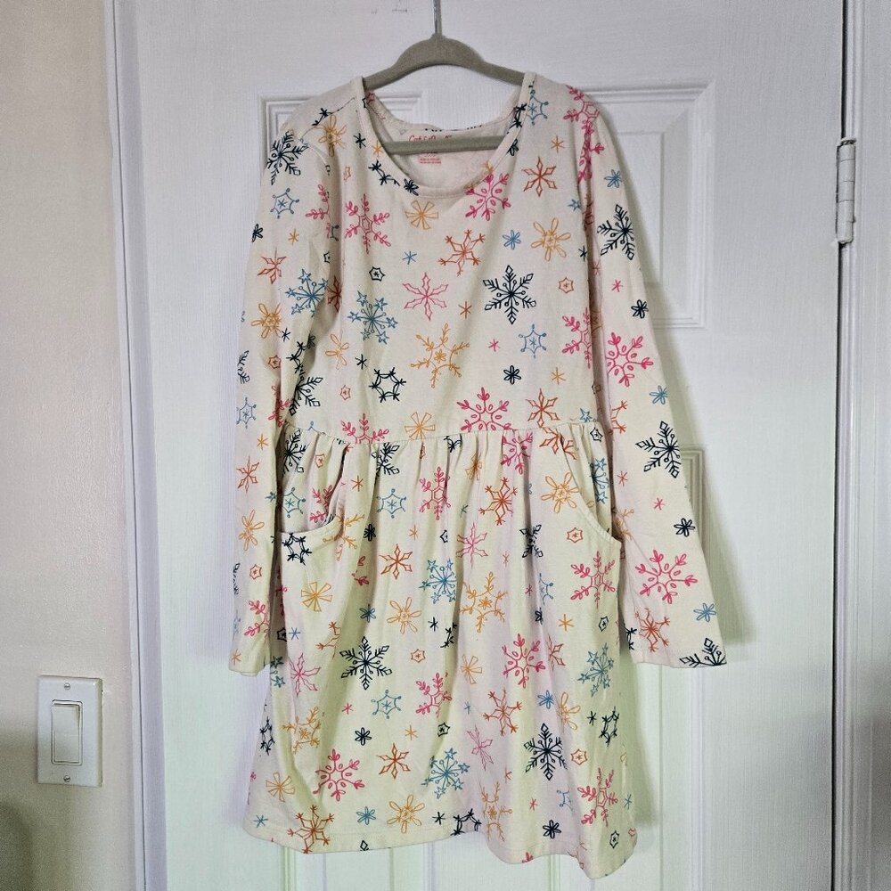 Snowflake Dress Winter White M 7/8